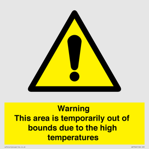 Warning This area is temporarily out of bounds due to the high temperatures